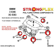 Полиуретановая втулка заднего дифференциала задняя, BMW E46