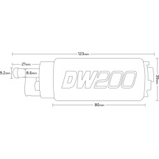 Занурювальний паливний насос DeatschWerks DW200 255л/ч