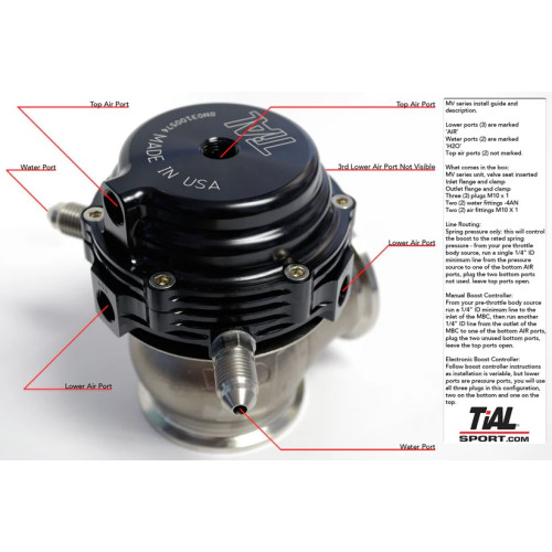 Вестгейт Tial MVR 44mm V-Band + пружини, чорний