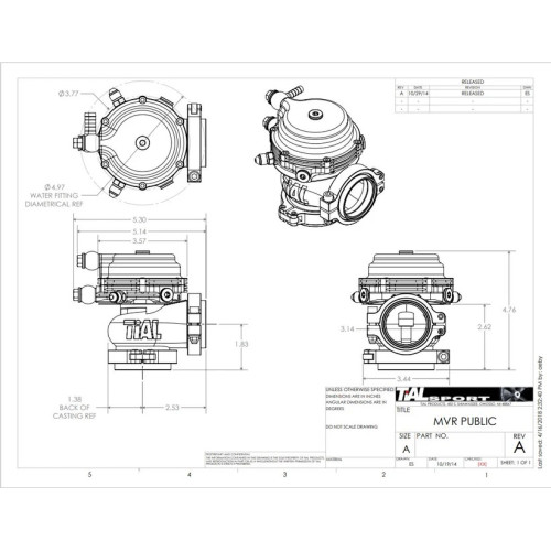 Вестгейт Tial MVR 44mm V-Band + пружини, чорний