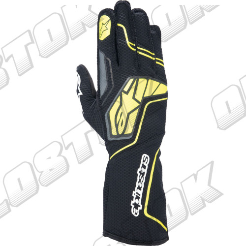Перчатки Alpinestars Tech 1KX v4, черный/желтый, XL размер