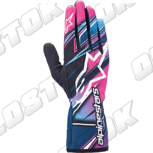 Перчатки Alpinestars Tech 1K Race v2 Competition, розовый/синий, L размер