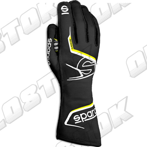 Перчатки Sparco Arrow K, черный/желтый, 7 размер