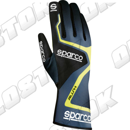 Перчатки Sparco Rush, черный/желтый, 10 размер