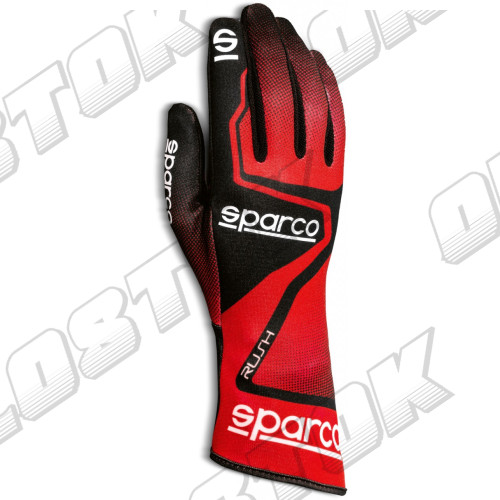 Перчатки Sparco Rush, черный/красный, 10 размер
