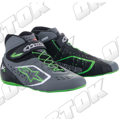 Ботинки Alpinestars Tech 1KX v2, черный/зеленый, 43 размер