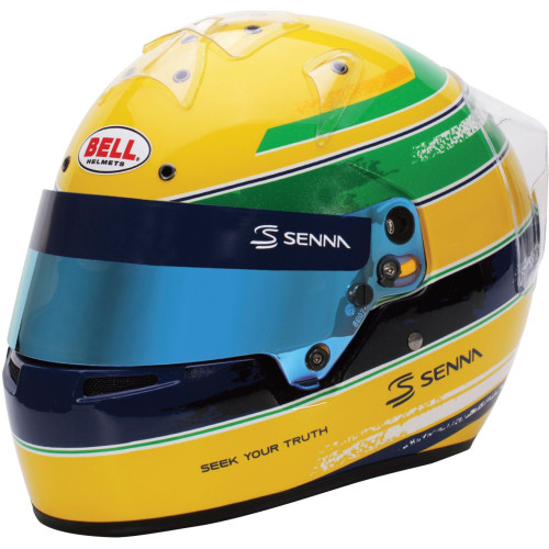 Шлем BELL KC7 CMR Ayrton Senna Edition, оранжевый, 55 размер