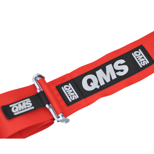 Паски безпеки FIA, QMS 3" (76мм), фаст лок, червоні