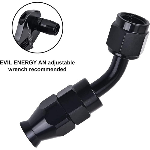Фитинг PTFE AN4 угол 45 для армированного шланга