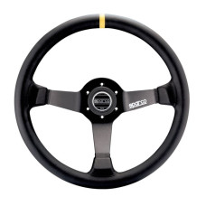 Руль Sparco R345, черный кожа