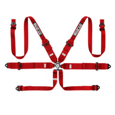 Ремни безопасности Sparco, Competition, под ханс, 3+2", красные