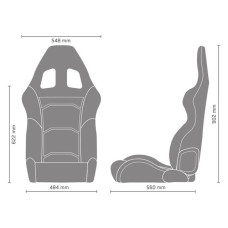 Полуковш Sparco R500, ткань