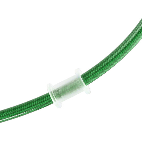 Армированный тефлоновый шланг PTFE AN3, стальная оплетка + зеленый кожух PVC
