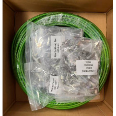 Армированный тефлоновый шланг PTFE AN3, стальная оплетка + зеленый кожух PVC