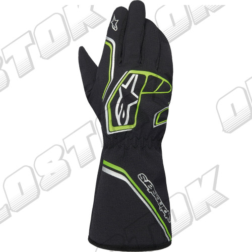 Перчатки Alpinestars Tempest v3 WP Kids, черный/зеленый, 2XS размер