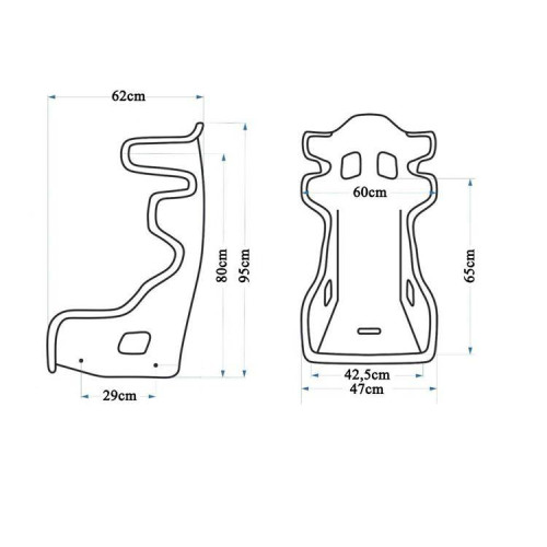 Ківш SLIDE RS7, замша, склопластик, FIA