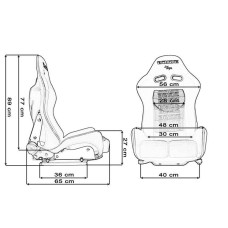 Напівковш BRIDE K608, замша, склопластик