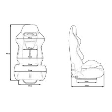 Полуковш Monza R-LOOK II, чёрный\красный, экокожа