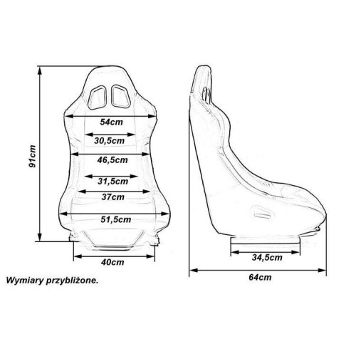 Ківш Monza RACE PLUS, чорний/червоний, екошкіра