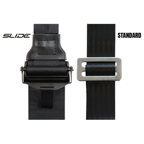 Паски безпеки SLIDE 2"+ 3", чорні, фаст лок