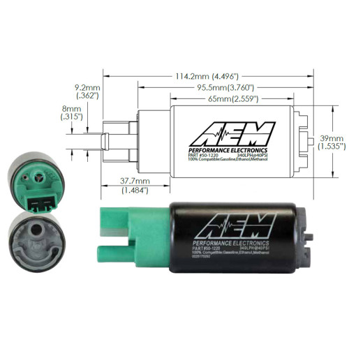 Занурювальний спиртовий паливний насос AEM, 340 л/год
