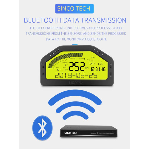 Дашборд на сенсорном, Bluetooth подключении, Sincotech DO904