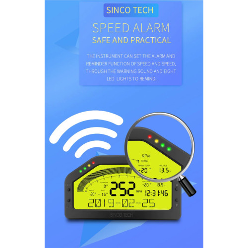 Дашборд на сенсорном, Bluetooth подключении, Sincotech DO904