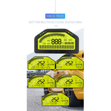 Дашборд на сенсорном, Bluetooth подключении, Sincotech DO904