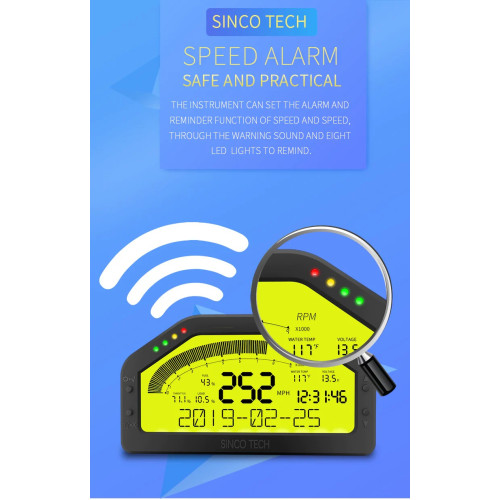 Дашборд на OBD-bluetooth подключении, Sincotech DO903