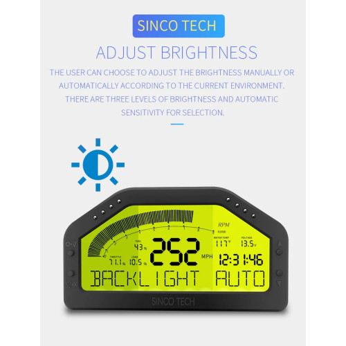 Дашборд на OBD-bluetooth подключении, Sincotech DO903