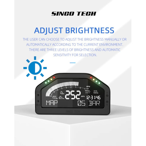 Дашборд многоцветный на OBD-bluetooth подключении, Sincotech DO921